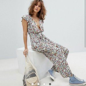 Free people Ruffle Your feathers XS jumpsuit
